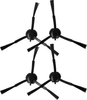 vhbw 4x Seitenbürste kompatibel mit Dreame L20 Ultra, S10, S10 Plus schwarz