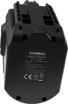 EXTENSILO Akku Ersatz für Bosch 2 607 335 082, 1617334082, 2 607 335 097, 2607335097,, 2607335083 (3300 mAh, NiMH, 24 V)