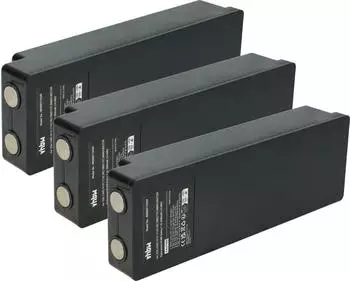 vhbw 3x Akku kompatibel mit Scanreco Palfinger, RC400, PALFINGER 592 Industrie-Funkfernsteuerung Fernbedienung (2000 mAh, 7,2 V, NiMH) - Schwarz