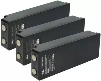 vhbw 3x Akku kompatibel mit Scanreco YWW0439 Industrie-Funkfernsteuerung Fernbedienung (2000 mAh, 7,2 V, NiMH) - Schwarz