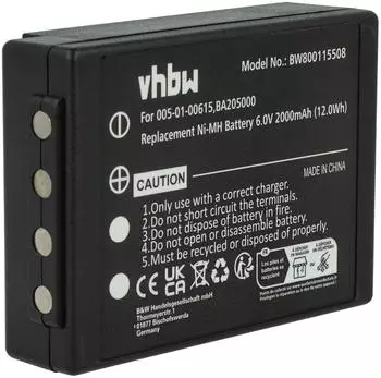 vhbw Ersatzakku f&uuml;r HBC Radiomatic Eco NiMH 2000mAh 6V