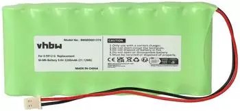 vhbw Ersatzakku f&uuml;r Alarmanlage NiMH 2200mAh 9,6V (180359010-1)