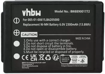 vhbw Ersatzakku f&uuml;r Industrie-Funkfernsteuerung NiMH 2300mAh 6V (180781059-7)