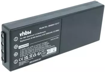vhbw Akku f&uuml;r HBC Radiomatic Spectrum 2 / 3, NiMH, 6V, 2000mAh (140594280-5)