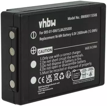 vhbw Ersatzakku f&uuml;r HBC Micron 6/4 NiMH 6V 2000mAh, schwarz