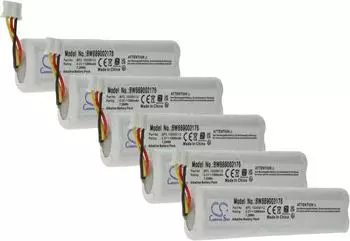 vhbw Ersatzbatterie f&uuml;r Telenot MS 221/MS 211/DSS2/AKG233 Alkaline 6V 1200mAh 5er-Pack (183580986)