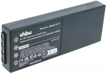 vhbw Ersatzakku f&uuml;r Industrie-Funkfernsteuerung NiMH 2000mAh 6V (140594280-8)