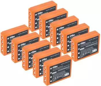 vhbw Radiomatic Vector Pro Akku-Set 10x NiMH 2000mAh 3,6V (183592893-4)