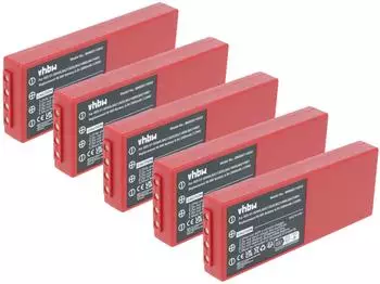 vhbw Akku 5er-Set NiMH 2000mAh 6V für HBC Radiomatic BA213020 / BA211060 / BA210040 (183207196-2)