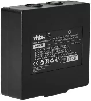 vhbw Ersatzakku f&uuml;r Hetronic Mini FBH300 / Nova Mini NiMH 2000mAh 3,6V