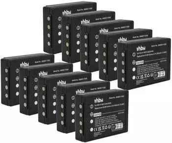 vhbw Akku NiMH 2000mAh 6V, 10er-Pack, f&uuml;r Industrie-Funkfernsteuerung (183592856-2)