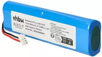 vhbw Akku f&uuml;r Deebot Ozmo 900/901/905/920/930/937/960 2600mAh, 14,4V, Li-Ion (171616828-1)
