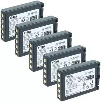 vhbw Ersatz-Akku f&uuml;r Teleradio M245060 5er-Pack, Li-Polymer, 1800mAh, 3,7V (183237311-1)