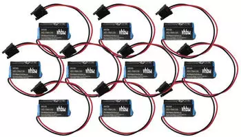 vhbw Ersatzbatterie für Mitsubishi Steuereinheit 1700mAh 3,6V Li-MnO2 10er-Pack (183114888)