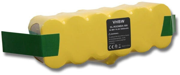 vhbw Ni-MH Akku 3000mAh (14.4V) passend für Cleanfriend Veluce R290 Staubsauger Ersatz für 11702, GD-Roomba-500, VAC-500NMH-33. - Vhbw