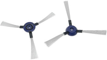 vhbw 2x Ersatz Seitenbürste passend für Rowenta Smart Force Essential Saugroboter - Reinigungsbürsten Set, schwarz / weiß / blau