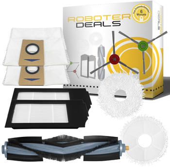 Roboter-Deals Zubehör Set Ersatzteile Kit für Ecovacs Deebot X1 OMNI Plus (1x HB 2x SB 1x Pad Filter Beutel)
