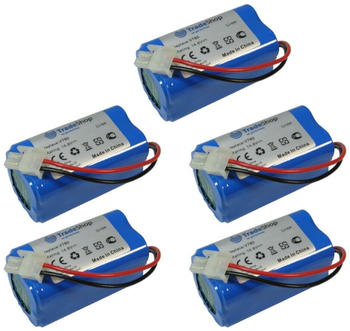 TradeShop 5x Akku 14,8V 2600mAh kompatibel mit Ecovacs Deebot CEN660 DL33 DL35 V780 CR120 X500 X580 KK8, Silvercrest SSRA1 305857 UR18650ZT-4S1P-AAF