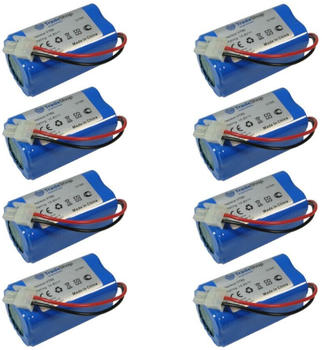 TradeShop 8x Li-Ion Akku 14,8V / 2600mAh kompatibel mit Ecovacs Deebot CEN540, M82, N79, N79S, CEN546, CEN550, CEN640, N79SE, N79W, 500, 501, CEN646