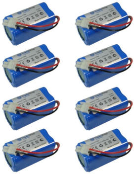 TradeShop 8x Li-Ion Staubsauger-Akku 14,8V / 2200mAh Ersatz für Ecovacs 4ICR19/65 BL7402A INR18650-M26-4S1P, iLife PX-B020, Zaco 501929