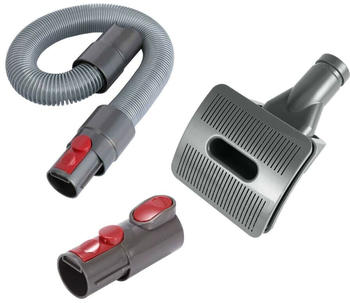 TradeShop 3in1 Set: Tierhaar-Bürste + Saugschlauch + Anschluss-Adapter kompatibel mit Dyson DC29 T2 DC30 DC31 DC32 DC33 DC33C DC34 DC35 DC36 DC37