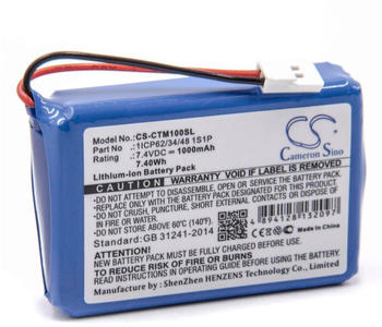 vhbw Li-Ion Akku 1000mAh (7.4V) kompatibel mit Geldscheinprüfer ctms Eurodetector