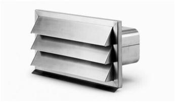 Novy Edelstahl Mauerkasten mechanisch mit R&uuml;ckstauklappe f&uuml;r Flachkanal (Naber) 906.407