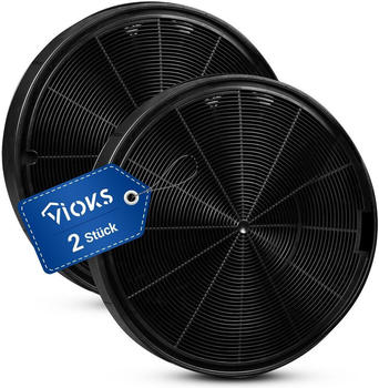 VIOKS Kohlefilter wie Electrolux 9029800464 EFF62 196mmØ 2Stk