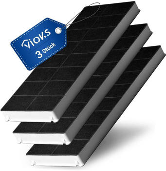 VIOKS Aktivkohlefilter Set 3 Stück wie Neff 00296178 430x170mm