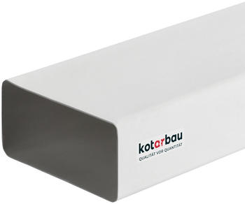 Kotarbau Flachkanal 110x55mm Lüftungskanal Kunststoff 150cm L Dunstabzug Weiß