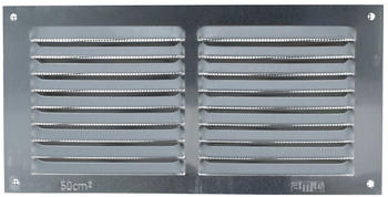 MS Beschl&auml;ge Aluminium L&uuml;ftungsgitter mit Netz L&uuml;ftungsblech Insektenschutzgitter 100x200mm