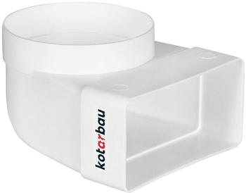 Kotarbau Flachkanal Umlenkstück 90° Kanalverbinder 120x60mm Rund-Eckig Ø 100 mm