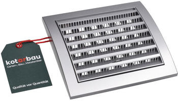 Kotarbau Lüftungsgitter 150 x 150 mm Verschließbar Abluftgitter Kunststoff mit Insektenschutz Abschlussgitter Rechteckig Satin Lamellengitter Abluft Zuluft Gitter Ventilator
