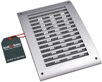 Kotarbau Lüftungsgitter 170 x 250 mm Verschließbar Abluftgitter Kunststoff mit Insektenschutz Abschlussgitter Rechteckig Satin Lamellengitter Abluft Zuluft Gitter Ventilator