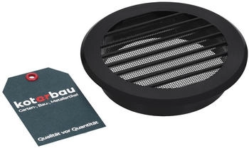 Kotarbau Lüftungsgitter ⌀ 100 mm Rund Schwarz