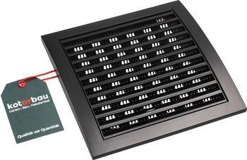 Kotarbau Lüftungsgitter 190 x 190 mm Verschließbar Abluftgitter Kunststoff mit Insektenschutz Abschlussgitter Rechteckig Schwarz A