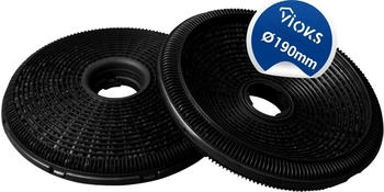 VIOKS Kohlefilter 2x Ersatz für 00796390 DHZ5276 Filter 190mmØ