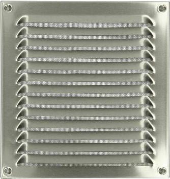 Upmann Wetterschutzgitter Edelstahl V2A gebürstet, 200x200 mm