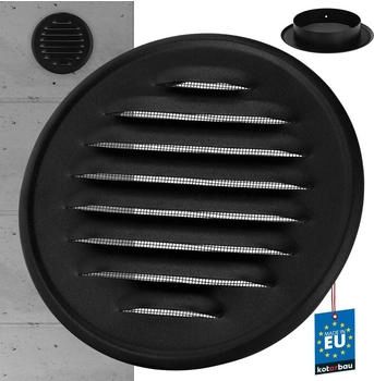 Kotarbau Lüftungsgitter Rund Abluftgitter mit Flansch Weiß ⌀ 125 mm
