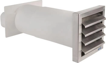 Air-Circle Flachkanal 222x89mm, Teleskop-Mauerkasten 330-580mm, Abluft Küche
