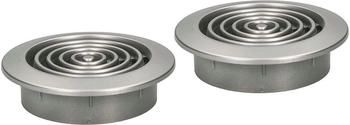 Kotarbau Lüftungsgitter Silber Satin Rund Durchmesser 45 mm mit Insektenschutzgitter