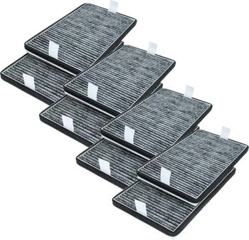 vhbw 8x Aktivkohlefilter kompatibel mit Miele DA 3566, DA 2360, DA 2690, DA 2698, DA 2390, DA 2660, DA 3560, DA 3560-60 Dunstabzugshaube