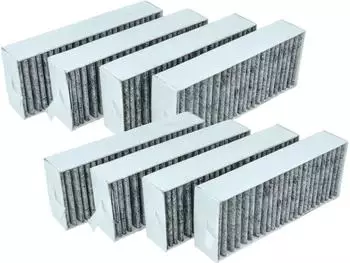 vhbw 8x Aktivkohlefilter kompatibel mit Siemens ED811FU60, ED822FG65, ED811FG70, ED811FGA6, ED811FGA7, ED811FQ15E Dunstabzugshaube