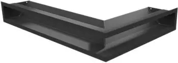 Kratki Eck-Lüftungsgitter LUFT links 60x40x9 schwarz Slim