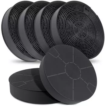 VIOKS Kohlefilter Set 6x Bauknecht 481249038013 Type29 Filter 190mmØ für Dunstabzugshaube