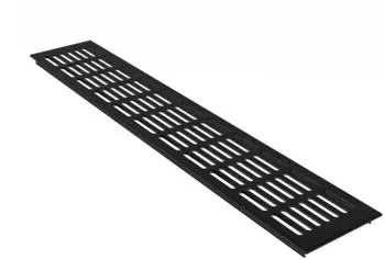 MS Beschläge Aluminium Stegblech Schwarz 100mm x 1200mm Lüftungsgitter Heizungsdeckel Lüftung RAL 9005