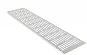 MS Beschläge Lüftungsgitter Silber eloxiert F1 130mm x 1000mm Stegblech Heizungsdeckel Lüftung aus Aluminium