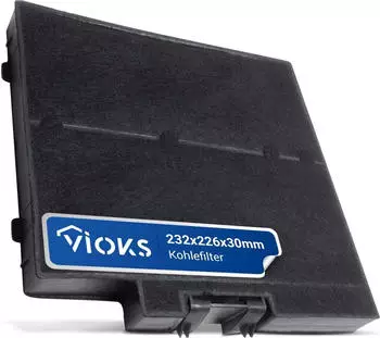 VIOKS Kohlefilter passend wie Bosch DWZ0DX0A0 11022296 232x226mm für Dunstabzugshaube