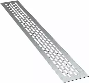 sossai 1 x Aluminium Lüftungsgitter 80 x 6cm in Ino x Belüftungsgitter Türgitter Stegblech Abluft