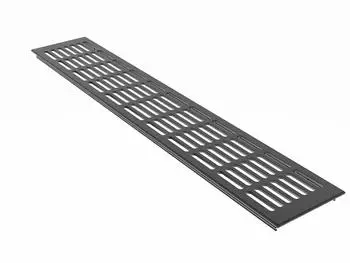 MS Beschläge Lüftungsgitter Anthrazit RAL7016 Stegblech 100mm Belüftungsgitter Aluminium 1200mm